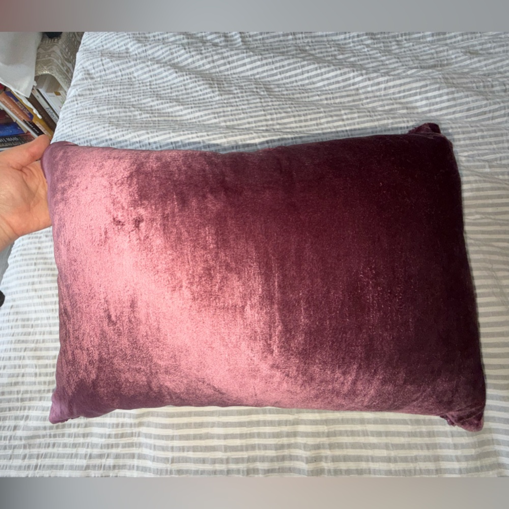 Elegant Burgundy Decorative Pillow - Picture 2 of 4